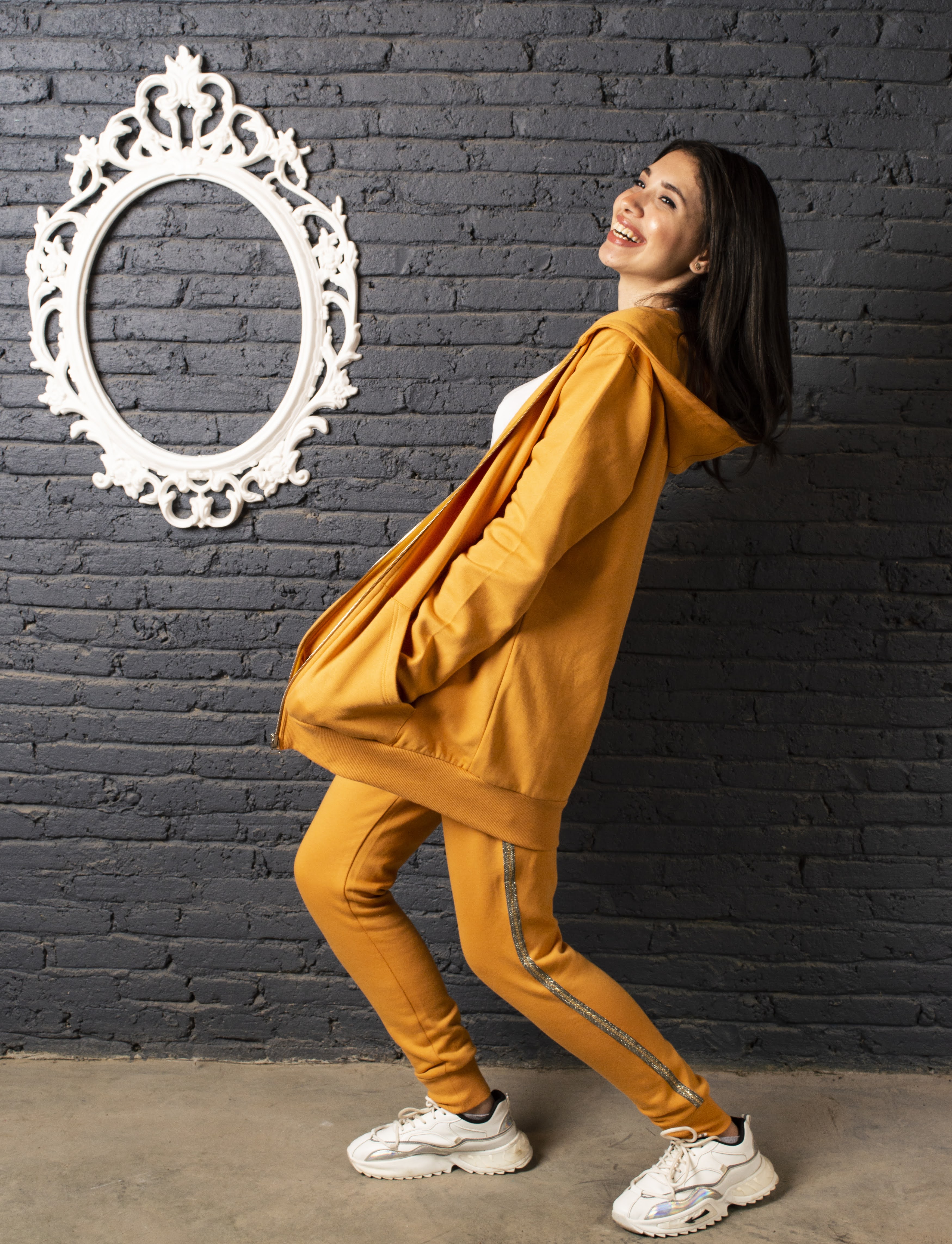 PRE-ORDER The Mustard Luxe Zip-Up Set