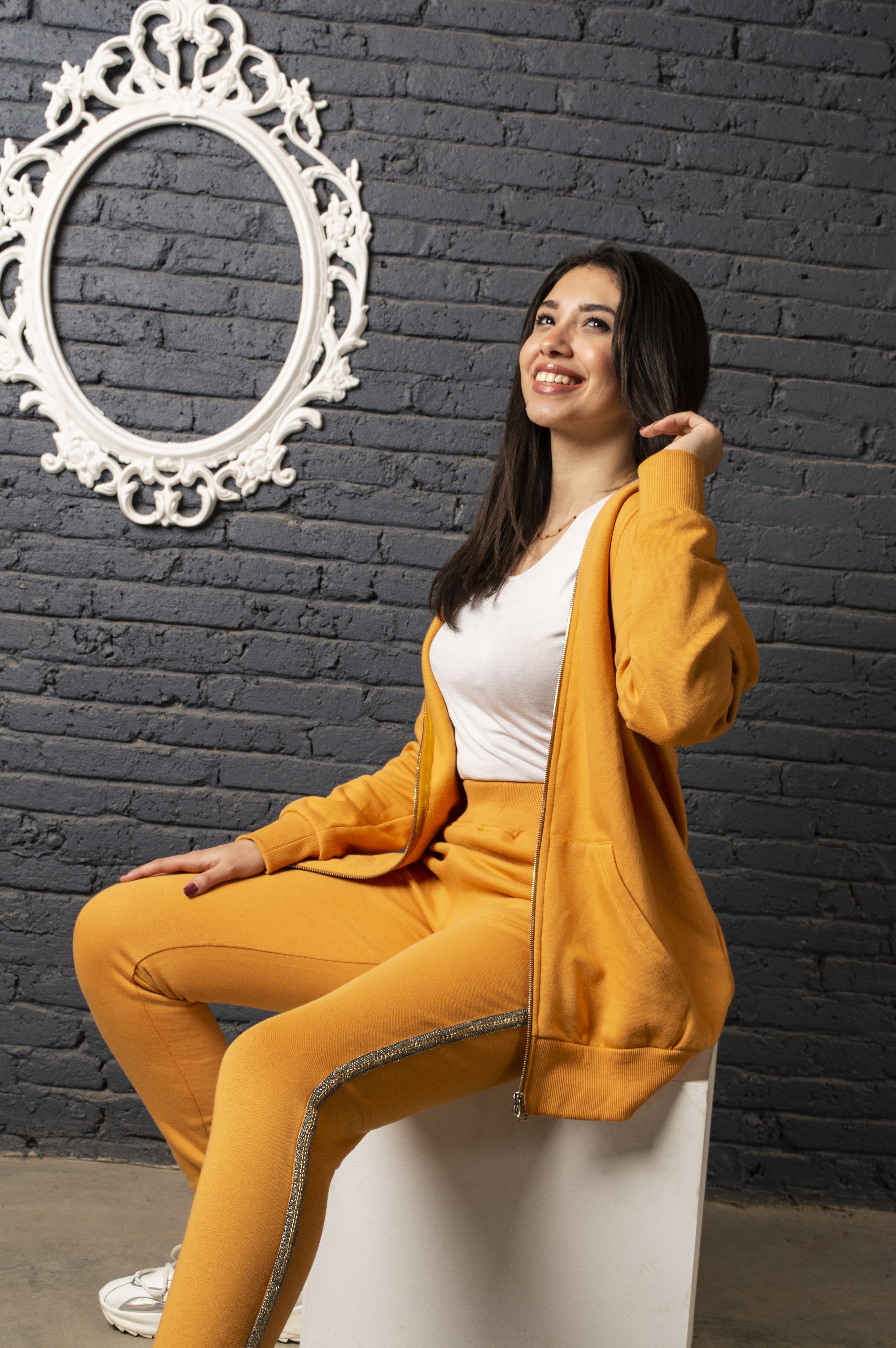 PRE-ORDER The Mustard Luxe Zip-Up Set