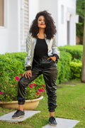 Faux-Leather Joggers