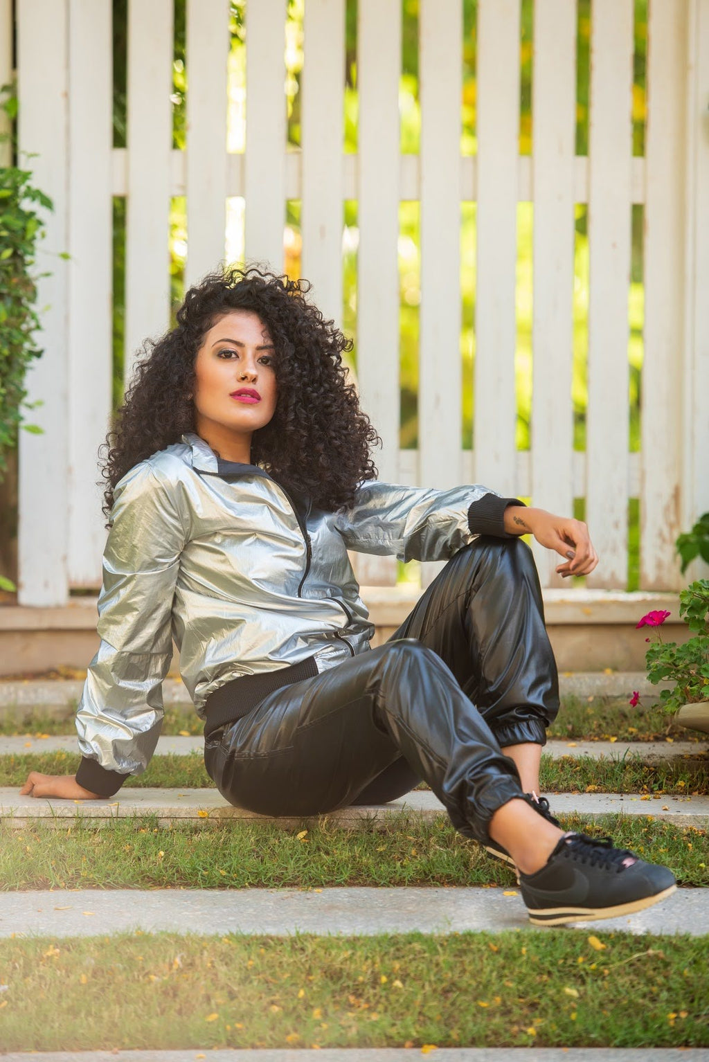 Faux-Leather Joggers