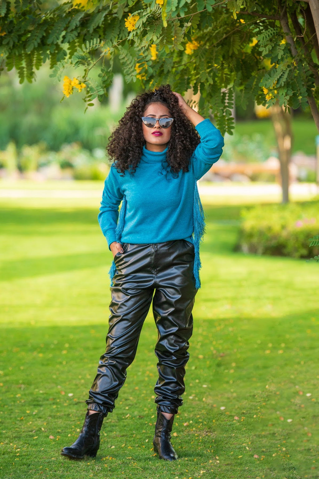 Faux-Leather Joggers